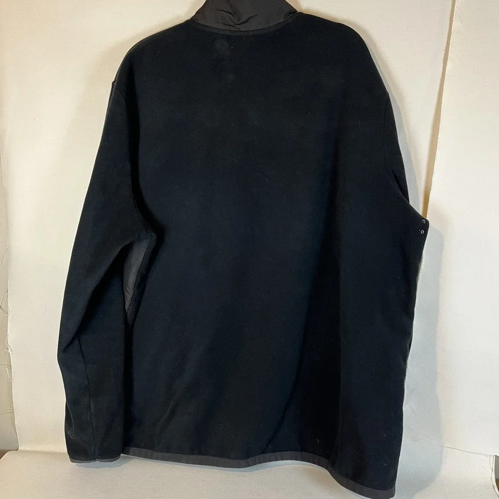 Calvin Klein Fleece Jacket Mens Size 2X Black Dark Brown Full Zip Long Sleeves
